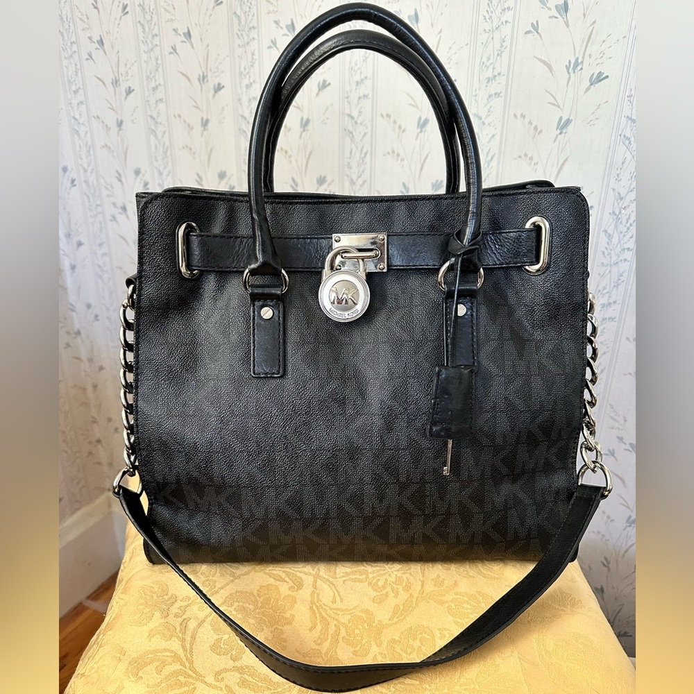 Michael Kors Black Leather Satchel